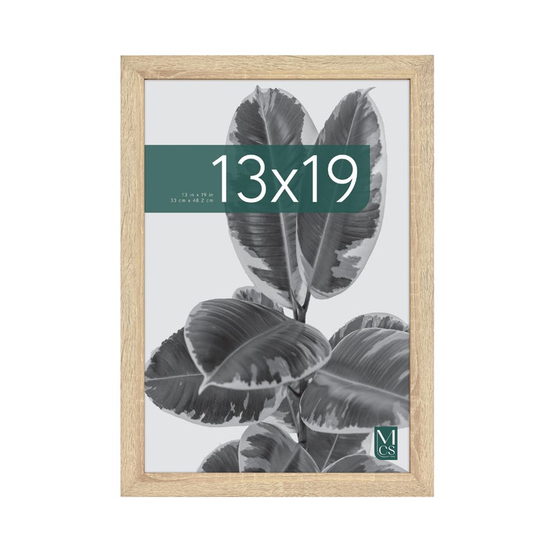 MCS Studio Gallery 13x19 Picture Frame Natural Woodgrain, Rectangle Photo Frame for Photos, Posters & Art Prints (1-Pack) ,19"L x 13"W - Image 1